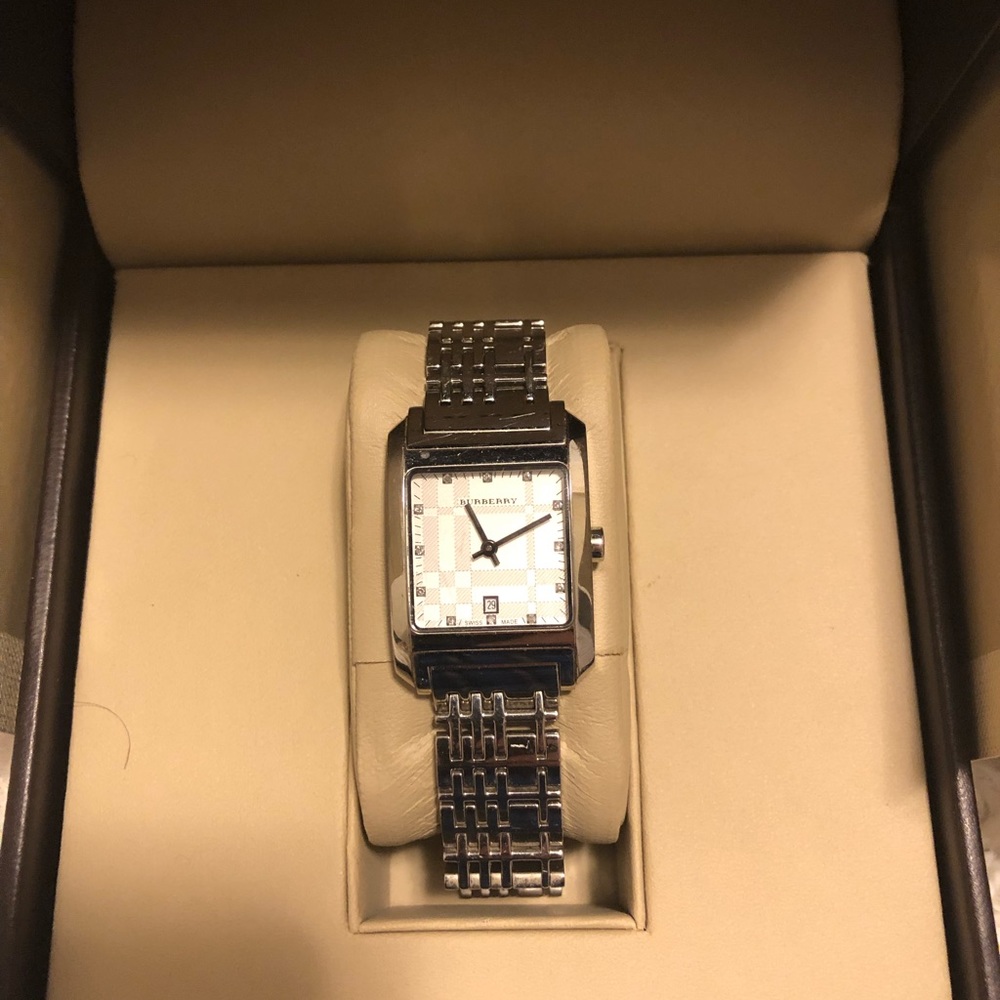 Burberry square faced analog watch ....worn twice